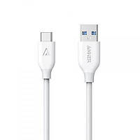 Дата кабель USB 3.0 AM to Type-C 0.9m Powerline V3 White Anker A8163H21/A8163G21 i