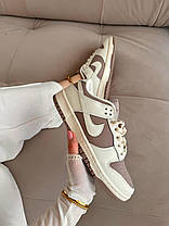 Жіночі Кросівки Nike SB Dunk Low Brown Beige / Найк СБ Данк Низькі Коричневі з Бежевим, фото 4