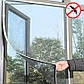 Москітна сітка на вікна Сіра 1.5х1.3 м, Tie ke mai Diy Flyscreen антимоскітна сітка на липучці (NS), фото 3
