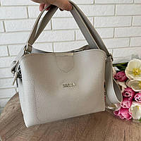 Жіноча міні сумочка на плече сіра з екошкіри Зара якісна класична маленька сумка для дівчат Zara Adore