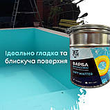 Фарба для басейну епоксидна SOFT WATTER 1 кг Блакитний plastall, фото 4