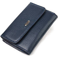 Практичный кошелек для женщин из натуральной кожи флотар CANPELLINI 21593 Синий Adore Практичний гаманець для