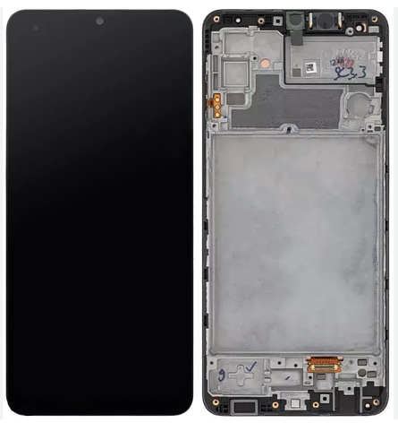 Дисплей (екран) для Samsung M325F Galaxy M32 + тачскрин, чорний, OLED, із широкою рамкою, доброго, фото 1