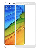 Захисне скло для Xiaomi Redmi 5 Plus Full Glue (0.3 мм, 3D, з олеофобним покриттям) колір білий