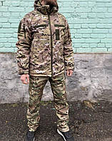 Для военного штаны военные тактические штаны утепленные SoftShell Мультикам на флисе Adore Для військового
