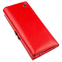 Женский кошелек с монеткой на защелке ST Leather Красный кошельок Adore Жіночий гаманець з монетницьою на