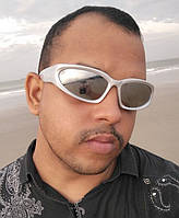 Спортивные серебряные очки Y2K зеркальные солнцезащитные очки серого цвета для вело спорта мужские и женские