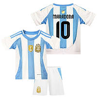 Форма MARADONA 10 сборной Аргентины EURO 2024 Adidas Argentina Home 155-165 см (set3534_122361)