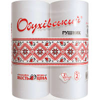 Паперові рушники Обухівський 2 шари білі 2 рулони 4820003833797 l