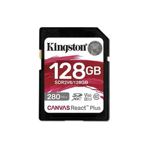 Карта памяті Kingston CANVAS REACT PLUS 128GB SDXC UHS-II U3 CLASS 10 V60 (SDR2V6/128GB)