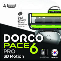 Сменные кассеты Dorco для системы Pace6 для мужчин 6 лезвий 4 шт. 8801038585666 l