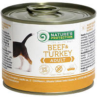 Консервы для собак Nature's Protection Adult Beef&Turkey 200 г KIK24523 l