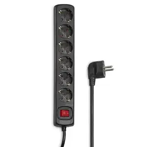 Мережевий фільтр HAMA 6-Way Power Strip Black (00137266)