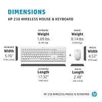 Комплект HP 230 Wireless UA White (3L1F0AA) m