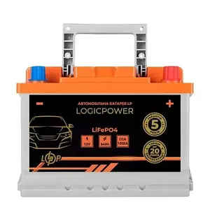 Автомобільний акумулятор LogicPower LiFePO4 12V  -  64 Ah (+ праворуч) BMS 1050А