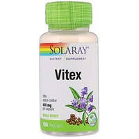 Витекс священный Vitex Solaray 400 мг 100 капсул (19948) TT, код: 1535571