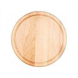 Дерев'яна дошка кругла діаметром 24 см Бук 15197
