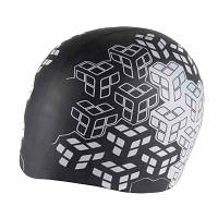 Шапка для плавания Arena Reversible Cap 003786-109 чорний, білий Уні OSFM (3468337190332) m