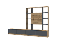 Стенка в гостиную Doros Капри Тахо Графит 240х33х153 (44900189) TO, код: 8037402