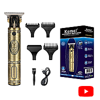 Триммер мужской кемей Kemei KM 700B для бритья бороды и стрижки волос с насадками Adore Тример чоловічий кемей