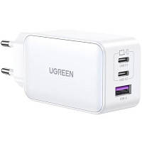 Зарядний пристрій Ugreen USB-A+2*USB-C 65W GaN Tech Fast White (CD224/15334) m