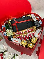 Подарочный бокс для парня подарочная коробка с кошельком и алкоголем ко дню Святого Валентина Adore