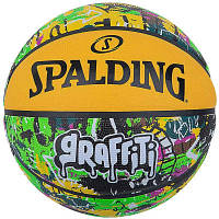 Мяч баскетбольный Spalding Graffitti жовтий, мультиколор Уні 7 84374Z (689344405964) m