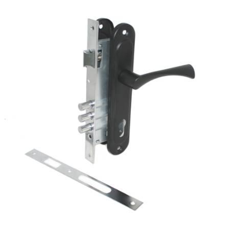 Замок врізний 2800 with BP чорний+ ASPECT РП-85.23 (UA), фото 1