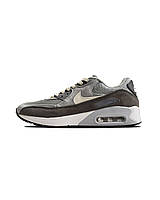 Кроссовки мужские Nike Air Max 90 Gray серые с белым SRV P9943