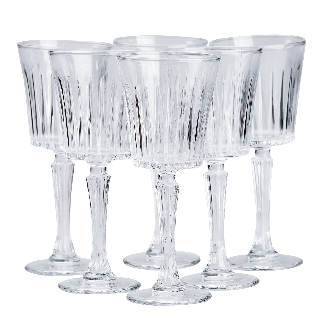Келихи для шампанського рифлені набір із 6 шт по 250 мл HP4163, фото 1