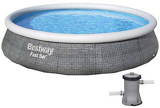Надувний басейн Bestway 57376 (396x84 см) з картриджним фільтром