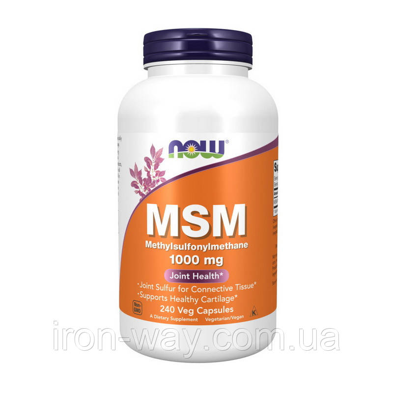 NOW MSM 1000 mg (240 caps), фото 1