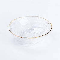 Блюдо сервировочное стеклянное прозрачное Ø13 см тарелка стекло тарелки стеклянные прозрачные