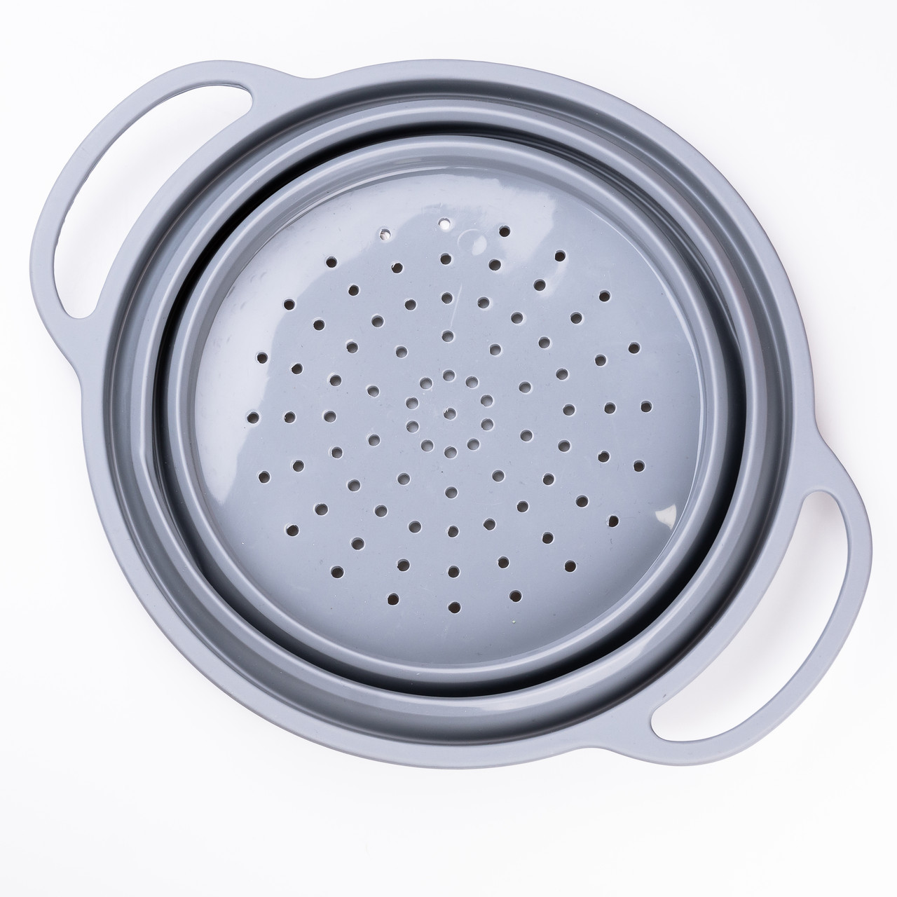 Друшляк 2.6 л силіконовий складаний з ручками 2.6 л Сірий HP34544G, фото 1