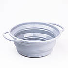 Друшляк 2.6 л силіконовий складаний з ручками 2.6 л Сірий HP34544G, фото 2