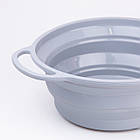 Друшляк 2.6 л силіконовий складаний з ручками 2.6 л Сірий HP34544G, фото 5