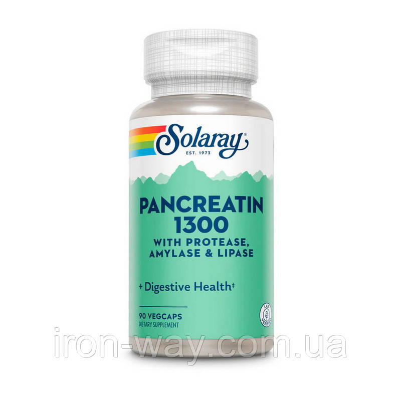 Solaray Pancreatin 1300 (90 veg caps), фото 1