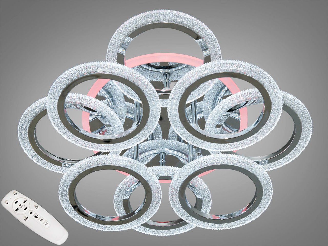 Люстра з димером і кольоровою підсвіткою 2408/4+4HR LED 3color dimmer