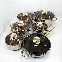 Набор практичных кастрюль LB-1105 | Кастрюля индукционная наборы кастрюль | Набор посуды LI-703 для плит