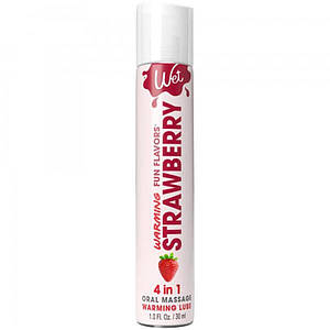 Лубрикант зі смаком полуниці Wet Strawberry зі зігріваючим ефектом, 30 мл