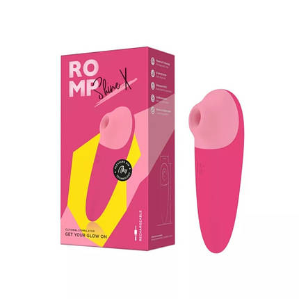 Вакуумний кліторальний стимулятор ROMP Shine X, рожевий, фото 1