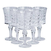 Скляний келих на високій ніжці набір келихів для шампанського 6 шт фужери для шампанського