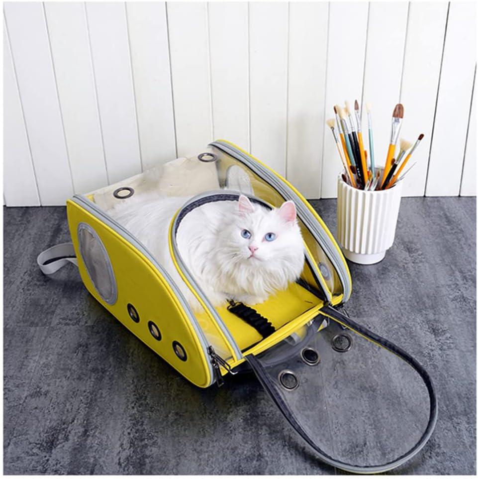 Рюкзак для переноски животных с прозрачными стенками CosmoPet CP-25 для кошек и собак Yellow - фото 5 - id-p2205344472