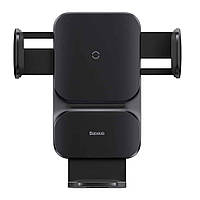 Тримач для мобiльного з БЗП Baseus Light Electric Holder Wireless Charger(15W) Black (CGZX000001)