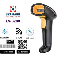 Сканер штрих-кода UKRMARK EV-B208 2D, Bluetooth, USB UEVB208 l