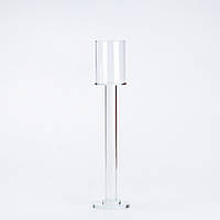 Подсвечник бокал 35.5 (см) стеклянный высокий прозрачный дизайнерский