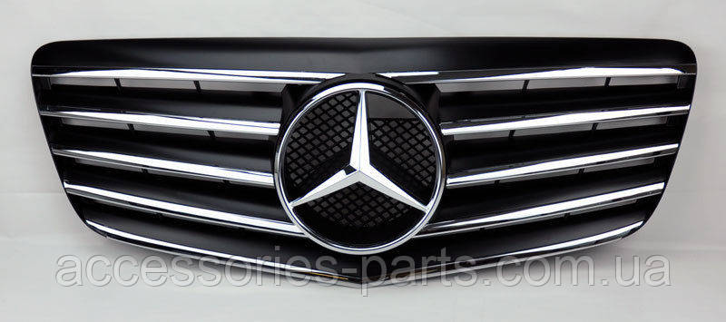 Решітка Радіатора Mercedes-Benz E-Class W211 Sport Black 07-09, фото 1