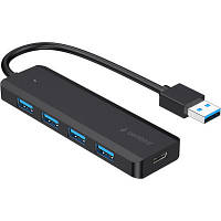 Концентратор Gembird 4 ports USB 3.1,USB-A, USB-C PD UHB-U3P4P-02 l