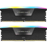 Модуль пам'яті для комп'ютера DDR5 64GB 2x32GB 5600 MHz Vengeance RGB Black Corsair CMH64GX5M2B5600C40 l