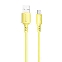 Дата кабель USB 2.0 AM to Type-C 1.0m soft silicone yellow ColorWay CW-CBUC043-Y l